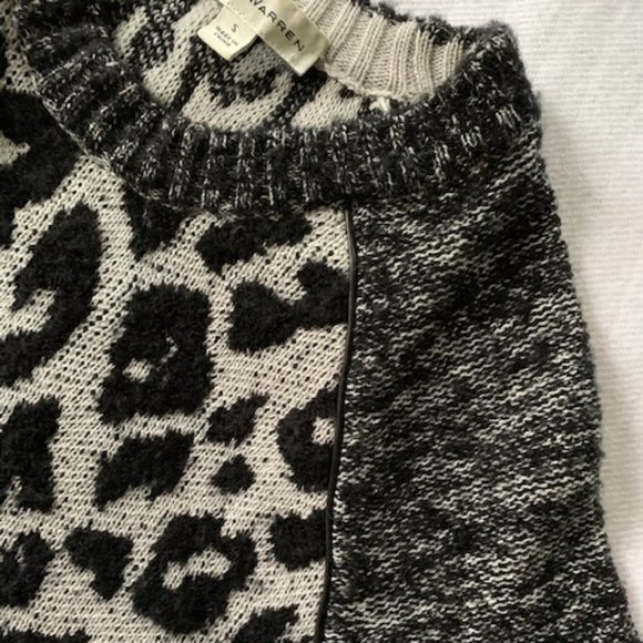 White & Warren Animal Print Sweater - Picture 2 of 2